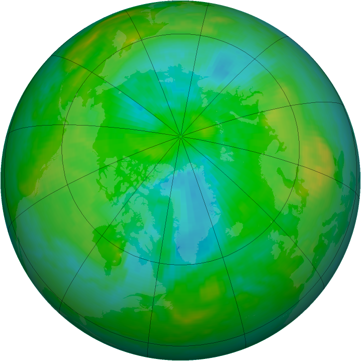 Arctic ozone map for 26 August 1980